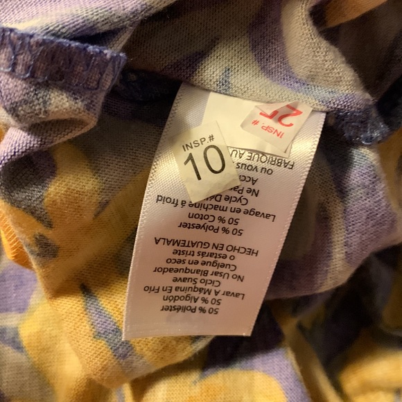LulaRoe Carly Blue and Yellow Floral Swing Dress Size XXS - Picture 12 of 12